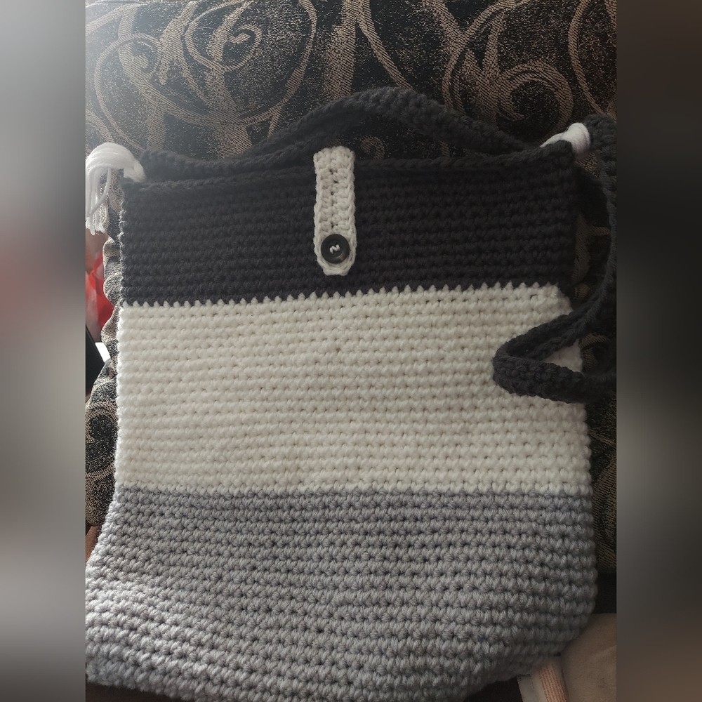 Handmade Crochet Crossbody Tote bag